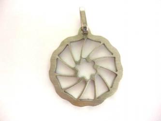 K.B. Bike -Anhänger "Brake Disc" Edelstahl handgeschliffen 