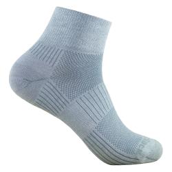 WRIGHTSOCK Coolmesh II Quarter Socken Größe L (41,5-45) Hell-Grau L (41.5-45)