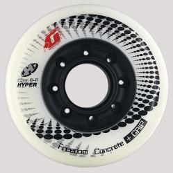 Hyper Freeskating Concrete +G 72mm/84A weiß (4er Set) Rolle 