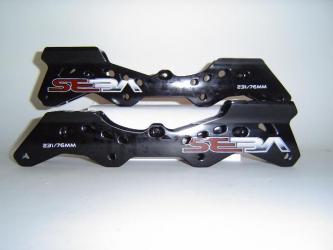 Seba Deluxe Freeskate Aluminium Schienen 231/76mm, schwarz 