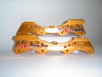 Seba Deluxe Freeskate  Aluminium Schienen 219/72mm, gold 