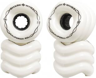 Shark Wheels - California Roll - Longboard Rolle 60mm Rolle 4-Pack (60mm -Weiß 