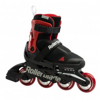 Rollerblade - Microblade  Kids Skates - schwarz/rot - Kinderskate -bietet ohne Schnürsenkel besten Halt  