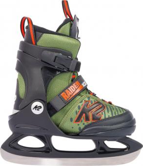K2 Raider Ice - green - orange - Junior Boy Ice Skates - Kinder Schlittschuhe 