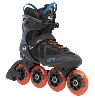 K2 VO2 S Pro 90 Men Skate - black-blue-orange - Größe 48 (130) - Herrenskate 48