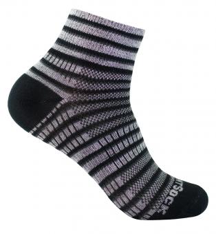 WRIGHTSOCK Coolmesh II Quarter Socken M (37,5-41) schwarz/weiß/grau M (37.5-41)