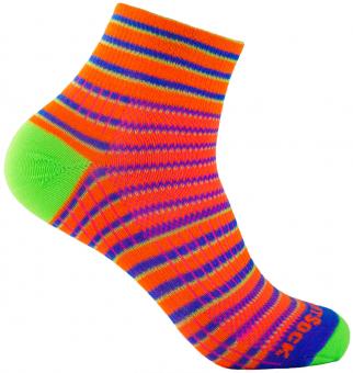 WRIGHTSOCK Coolmesh II Quarter Socken M (37,5-41) orange/blau/grün M (37.5-41)