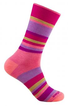 WRIGHTSOCK Coolmesh II Crew Größe M L (41,5-45) pink stripes Socken  L (41.5-45)