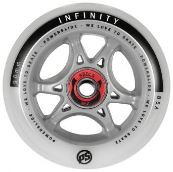 Powerslide Komplett Rolle Infinity 90mm/85a mit Abec 9 Kugellager und 8mm Spacer (4er Set) 4er-Set