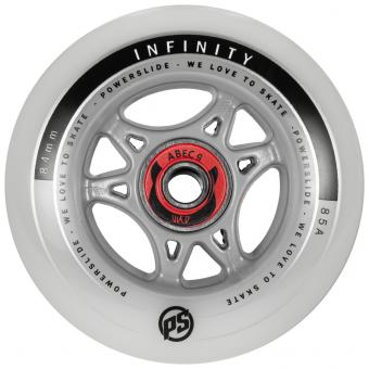 Powerslide Komplett Rolle Infinity 84/85a mit Abec 9 Kugellager und 8mm Spacer (4er-Ser) 4er-Set