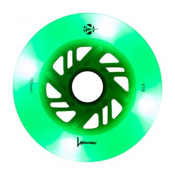 Luminous-LED Wheels White Glow - green LED 110mm/85A (Stück) 