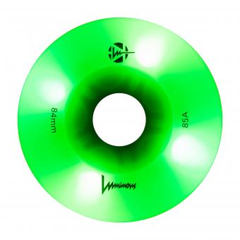 Luminous-LED Wheels GREEN APPLE GLOW + GREEN LED  84mm/85A  