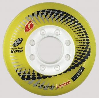 Hyper Freeskating Concrete Limited +G 76mm/84A Gelb (4er Set) Rolle 