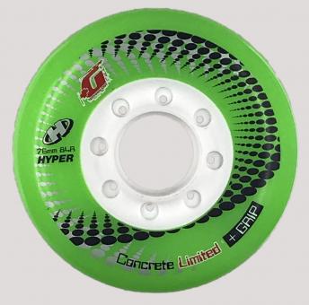 Hyper Freeskating Concrete Limited +G 76mm/84A grün (4er Set) Rolle 