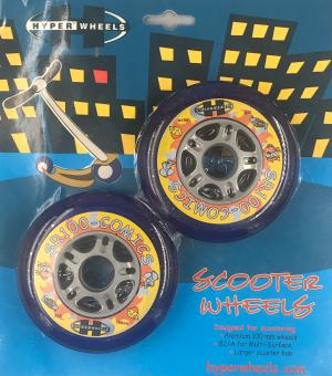 Hyper Wheels SR100 Comics - Scooter Rollen 100/82 A (Paar) - Blau 