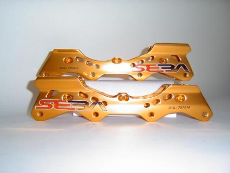 Seba Deluxe Freeskate  Aluminium Schienen 219/72mm, gold 