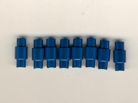 Powerslide Spacer Alu 6mm Kugellager 608 blau (8er Set) 