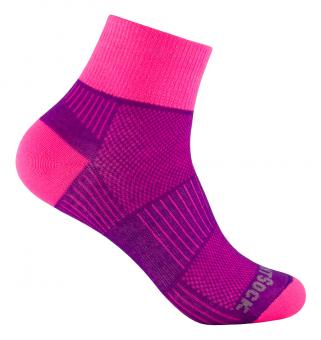 WRIGHTSOCK Coolmesh II Quarter Socken  plum pink 