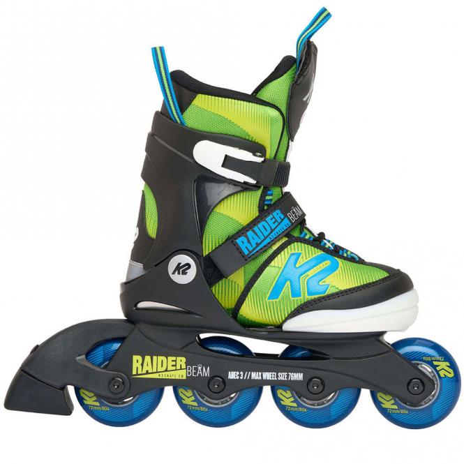 K2 Raider Beam Junior Skates - neongrün - türkis - Kinderskates 