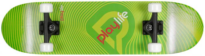Playlife Skateboard Illusion Green 31"x 8" 