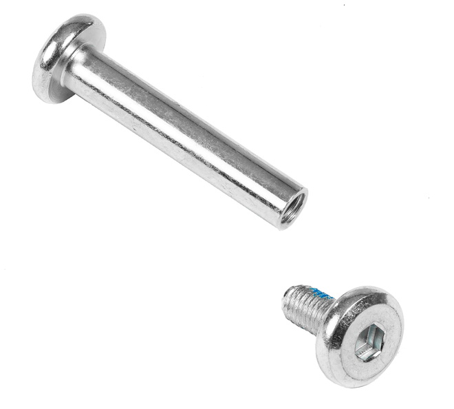 Powerslide Stahl-Doppelachse, Sechskant 28mm/6mm  