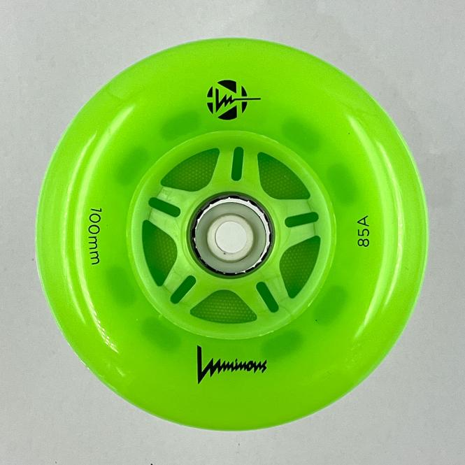 Luminous-LED Wheels Green Apple Glow 100mm/85A  