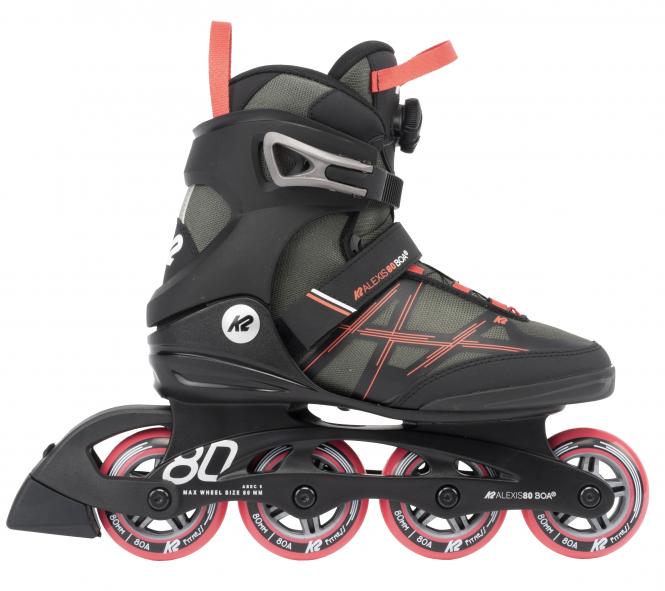 K2 ALEXIS 80 BOA Woman Skate - grey-coral - Damenskates 