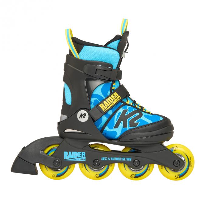K2 Raider Pro Junior Skates (Größe 32-37) Boy - blue-yellow - Kinderskates  32-37