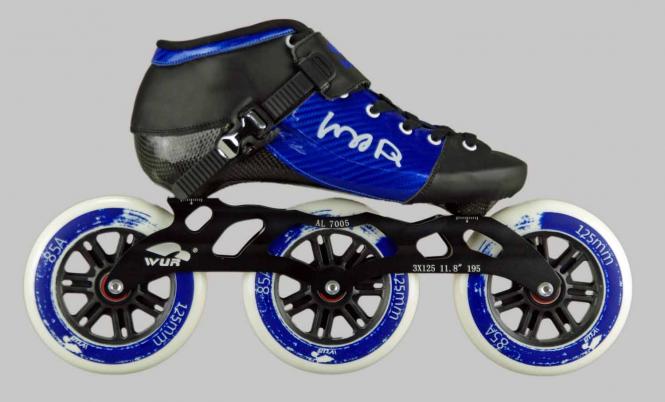 Wurskate ZQ Speed Skate blau 125mm Rolle 