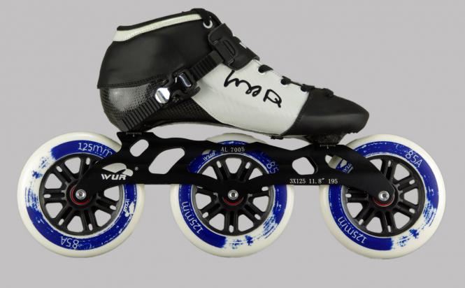 Wurskate ZQ Speed Skate weiss 125mm Rolle 